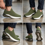 Redtape ETPU Men's Walking Slip-On Shoes for Extra Comfort (Olive) - Image 4
